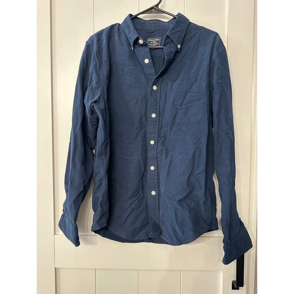 Abercrombie & Fitch VINTAGE NAVY Long Sleeve button up  Flannel Mens Large